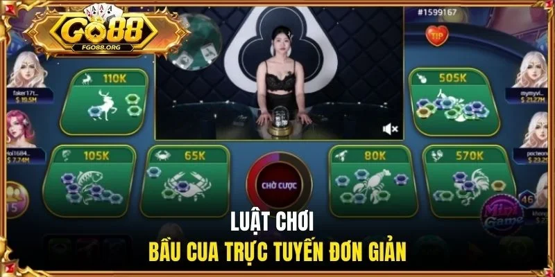 Luật đánh cược bầu cua trực tuyến đơn giản
