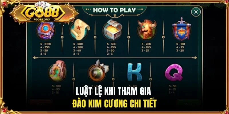 Luật lệ khi tham gia Đào Kim Cương chi tiết
